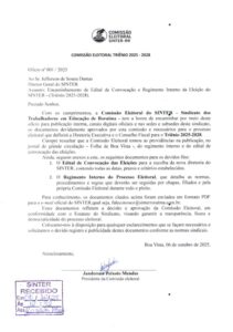 Leia mais sobre o artigo Comissão Eleitoral SINTER 2025