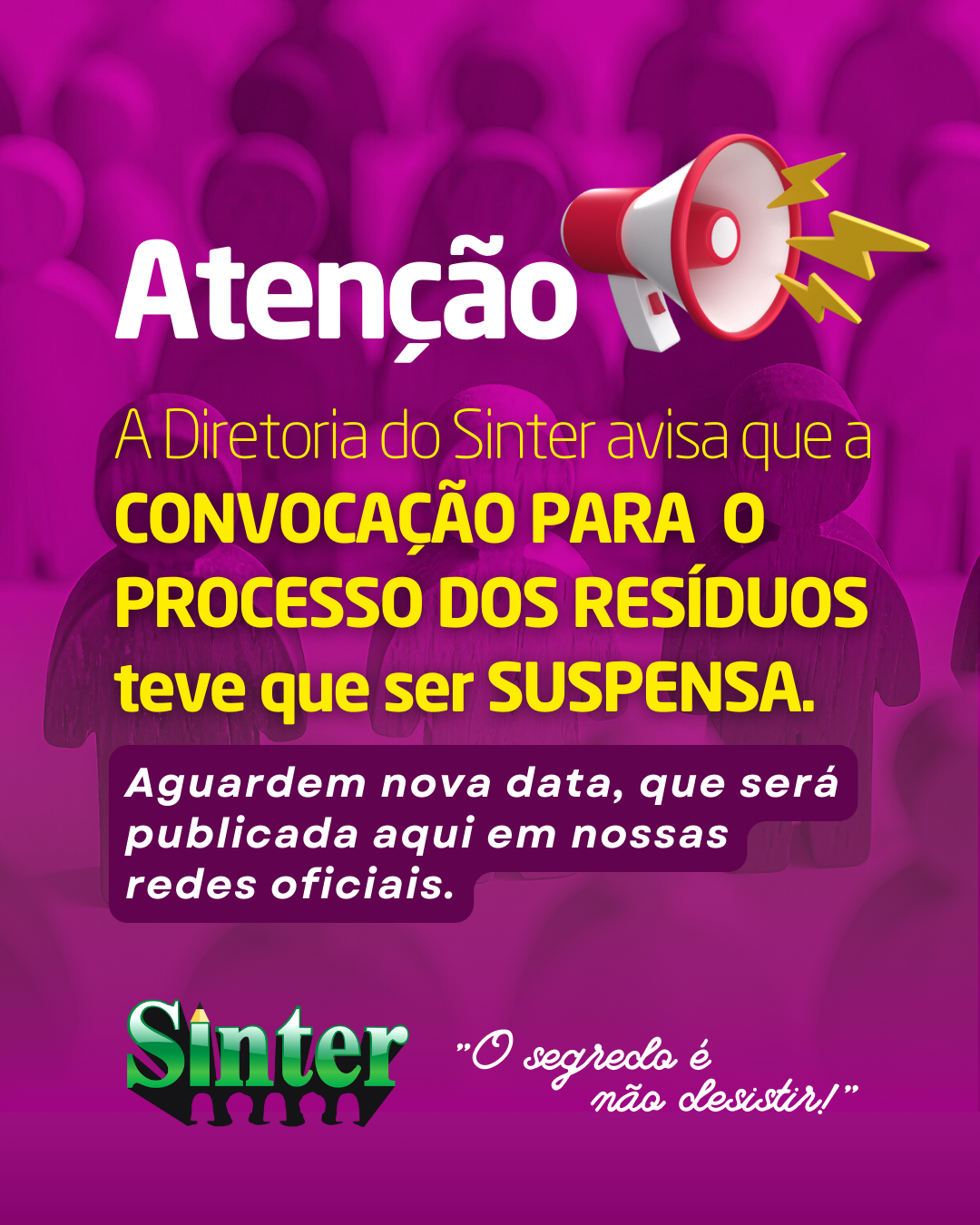 No momento, você está visualizando CONVOCAÇÃO SUSPENSA